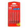 Workpro Juego de 5 Hojas de Sierra de Calar para Madera, 83 mm x 18 TPI, Cromo-Vanadio, Vástago en T, para Cortes Curvos