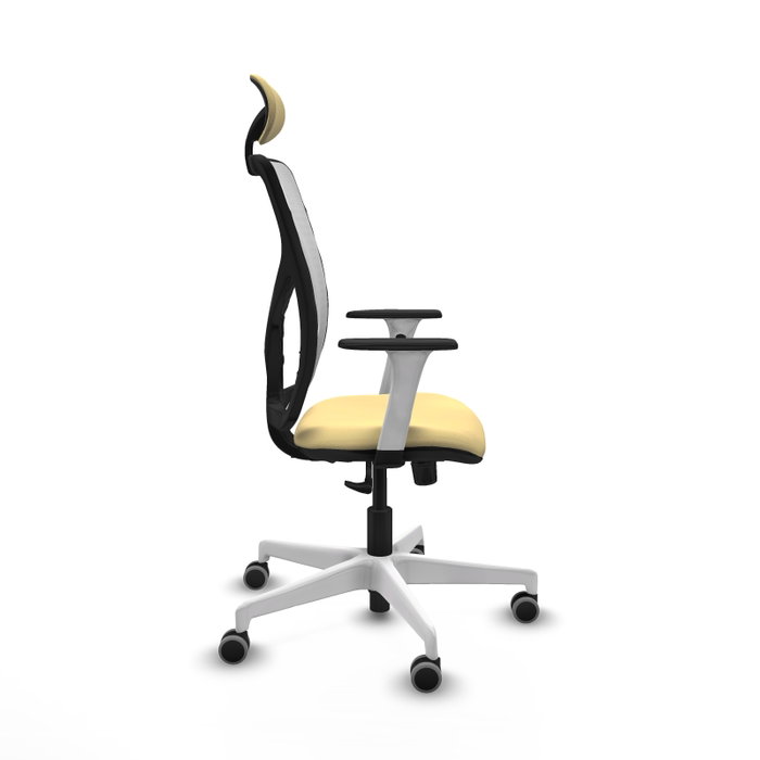 PIQUERAS Y CRESPO Silla de oficina Motilla con mecanismo Sincro, Crema y Blanco PIQUERAS Y CRESPO Silla de oficina Motilla con mecanismo Sincro, Crema y Blanco