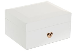 DKD Home Decor Joyero Romantico Blanco 14 x 9.5 x 18 cm