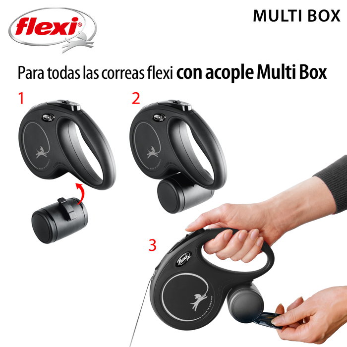 Dispensador de Bolsas para Mascotas Flexi Multibox Gris Plástico Snacks