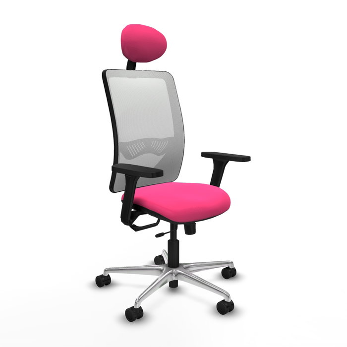 PIQUERAS Y CRESPO Silla de oficina Zulema con mecanismo Sincro/Traslack, Rosa y Blanco PIQUERAS Y CRESPO Silla de oficina Zulema con mecanismo Sincro/Traslack, Rosa y Blanco