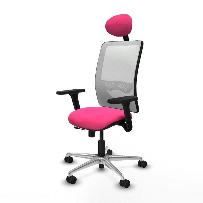 PIQUERAS Y CRESPO Silla de oficina Zulema con mecanismo Sincro/Traslack, Rosa y Blanco PIQUERAS Y CRESPO Silla de oficina Zulema con mecanismo Sincro/Traslack, Rosa y Blanco