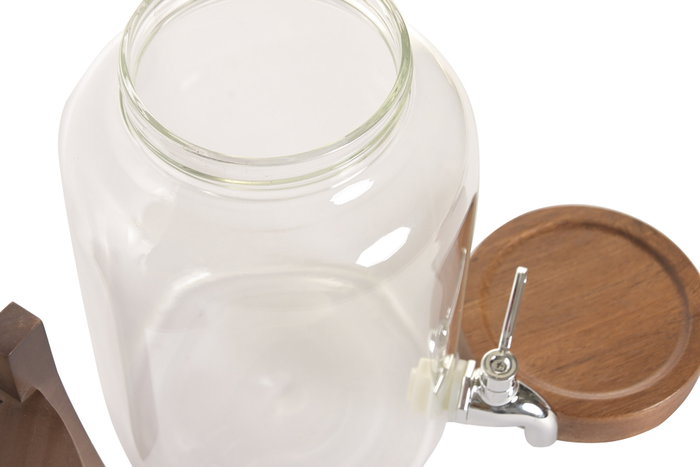 DKD Home Decor Dispensador de Bebidas de Cristal y Acacia 3.8L DKD Home Decor Dispensador de Bebidas de Cristal y Acacia 3.8L