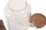 DKD Home Decor Dispensador de Bebidas de Cristal y Acacia 3.8L
