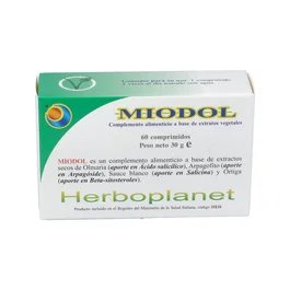 HERBOPLANET Miodol 60 Comp. - Complemento alimenticio para apoyo del sistema osteoarticular