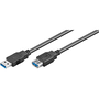 EWENT EC1007 Cable USB 1 m USB 3.2 Gen 1 (3.1 Gen 1) USB A Macho a Hembra Negro