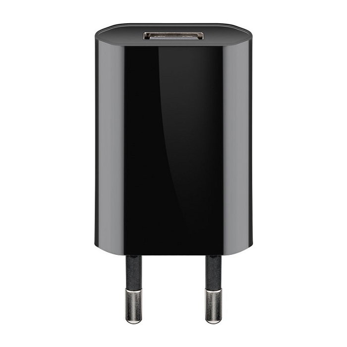 GOOBAY Cargador de red con cable USB-A a USB-C de 5W, Negro