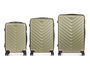 Arte Regal Set 3 Maletas Escama ABS Verde 49x74x28 cm