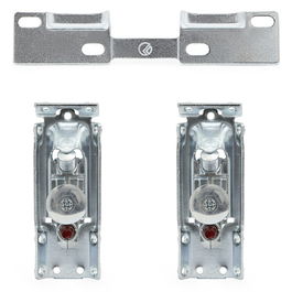 ITALIANA FERRAMENTA Colgador Libra H1 Zincado con Placa Fijación Por Tornillos (2 Colgadores + 1 Placa Doble) Capacidad 150kg