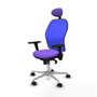 PIQUERAS Y CRESPO Silla de oficina Jorquera con mecanismo sincro, brazos 3D, color Lila y Azul