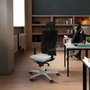 PIQUERAS Y CRESPO Silla de oficina Horna Azul claro y Gris con mecanismo Sincro