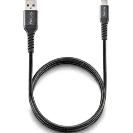 NGS KNOT-AC Cable USB-A a USB-C Macho, USB 2.0 480Mbps, 1m, Negro