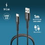 NGS Cable USB-A a USB-C KNOT-AC 1 m Negro