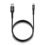 NGS KNOT-AC Cable de Carga Rápida USB-A a USB-C, 1 m, Negro