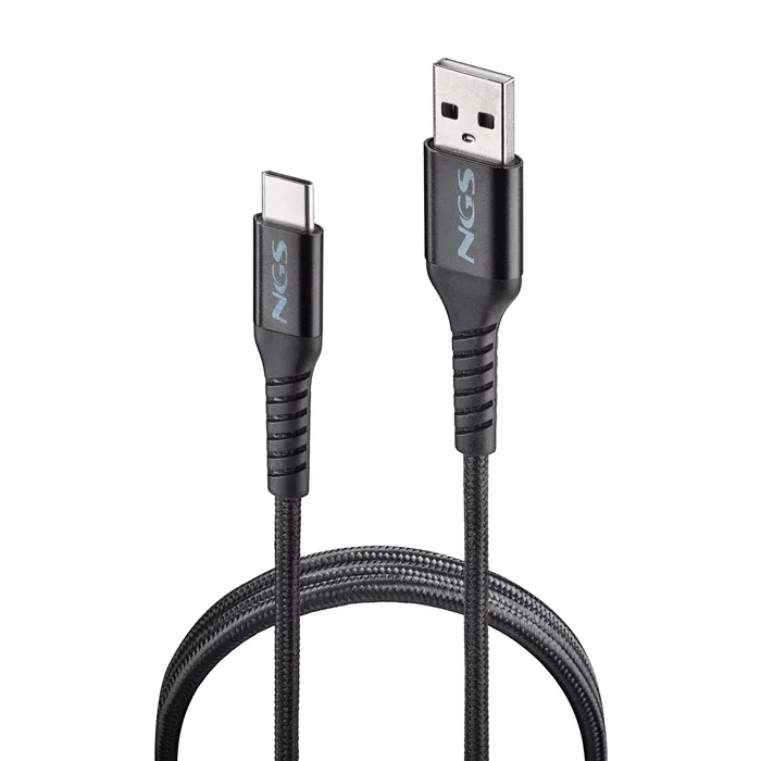 NGS KNOT-AC Cable de Carga Rápida USB-A a USB-C, 1 m, Negro NGS KNOT-AC Cable de Carga Rápida USB-A a USB-C, 1 m, Negro