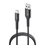 NGS KNOT-AC Cable de Carga Rápida USB-A a USB-C, 1 m, Negro