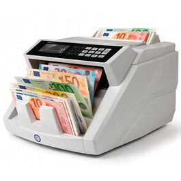 Safescan Contadora de Billetes 2465-S | Capacidad 300 Billetes, Velocidad 1000 Billetes/Minuto, Cuenta Billetes Mixtos