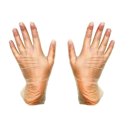 MR EASY Guantes de Vinilo Natural Talla L (100 Unidades)