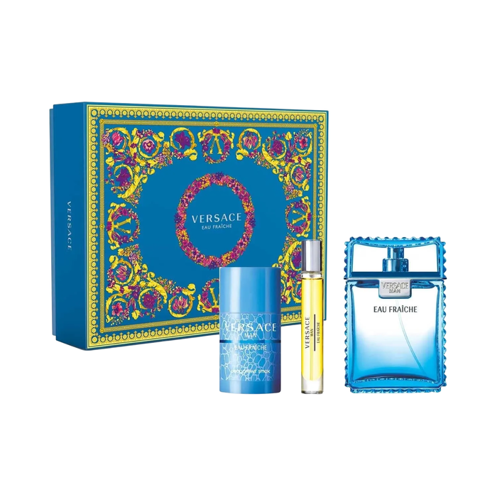 Set Versace: Eau Fraiche, Eau De Toilette, For Men, 100 ml + Eau Fraiche, Eau De Toilette, For Men, 10 ml + Eau Fraiche, Deodorant Stick, For Men, 75 ml Set Versace: Eau Fraiche, Eau De Toilette, For Men, 100 ml + Eau Fraiche, Eau De Toilette, For Men, 10 ml + Eau Fraiche, Deodorant Stick, For Men, 75 ml