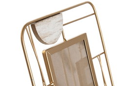 DKD Home Decor Marco de Foto 10x15 Moderno Dorado Metal MDF 2 x 23 x 18 cm (4 Unidades)