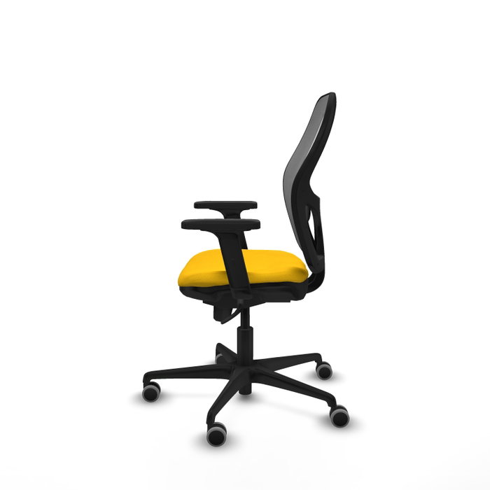 PIQUERAS Y CRESPO Silla de oficina Jorquera con mecanismo Sincro, Amarillo y Gris PIQUERAS Y CRESPO Silla de oficina Jorquera con mecanismo Sincro, Amarillo y Gris