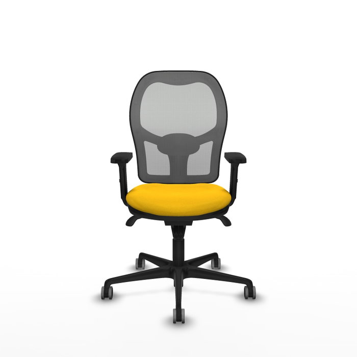 PIQUERAS Y CRESPO Silla de oficina Jorquera con mecanismo Sincro, Amarillo y Gris PIQUERAS Y CRESPO Silla de oficina Jorquera con mecanismo Sincro, Amarillo y Gris