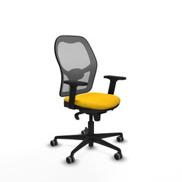 PIQUERAS Y CRESPO Silla de oficina Jorquera con mecanismo Sincro, Amarillo y Gris