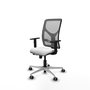 PIQUERAS Y CRESPO Silla de oficina Motilla con mecanismo Sincro/Traslack, Blanco y Gris