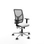 PIQUERAS Y CRESPO Silla de oficina Motilla con mecanismo Sincro/Traslack, Blanco y Gris