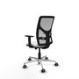 PIQUERAS Y CRESPO Silla de oficina Motilla con mecanismo Sincro/Traslack, Blanco y Gris