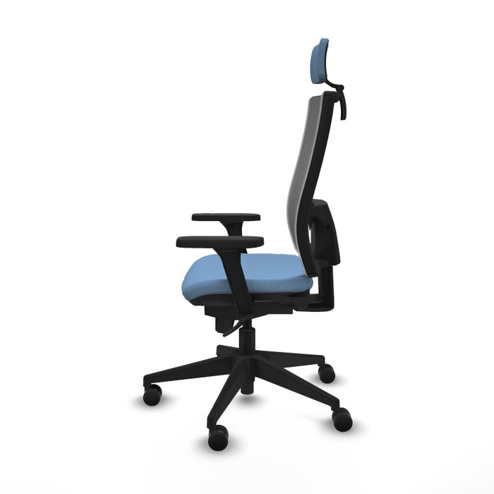 PIQUERAS Y CRESPO Silla de oficina Horna con mecanismo Sincro, Azul cielo y Gris PIQUERAS Y CRESPO Silla de oficina Horna con mecanismo Sincro, Azul cielo y Gris