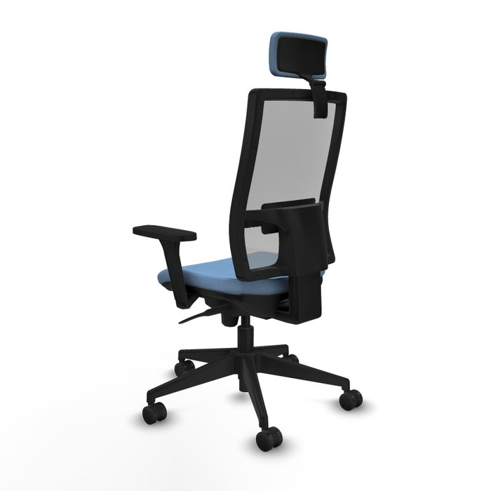 PIQUERAS Y CRESPO Silla de oficina Horna con mecanismo Sincro, Azul cielo y Gris PIQUERAS Y CRESPO Silla de oficina Horna con mecanismo Sincro, Azul cielo y Gris