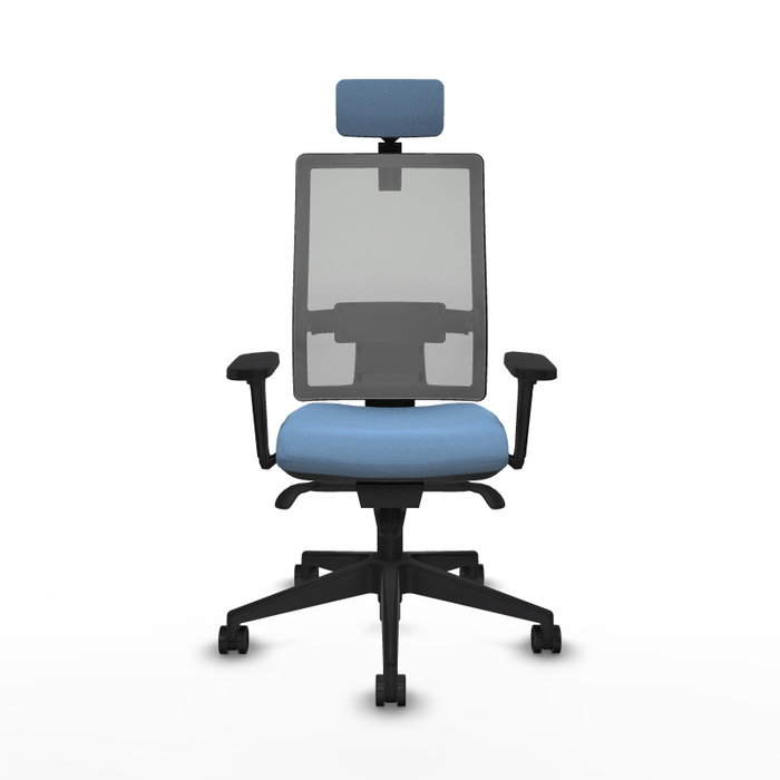 PIQUERAS Y CRESPO Silla de oficina Horna con mecanismo Sincro, Azul cielo y Gris PIQUERAS Y CRESPO Silla de oficina Horna con mecanismo Sincro, Azul cielo y Gris