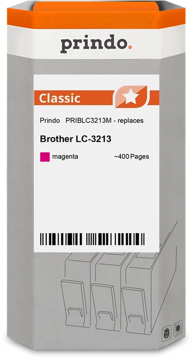 Prindo Classic XL Cartucho de Tinta Magenta compatible con Brother LC3213M Prindo Classic XL Cartucho de Tinta Magenta compatible con Brother LC3213M