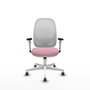 PIQUERAS Y CRESPO Silla de oficina Cilanco con mecanismo Sincro, Rosa y Blanco