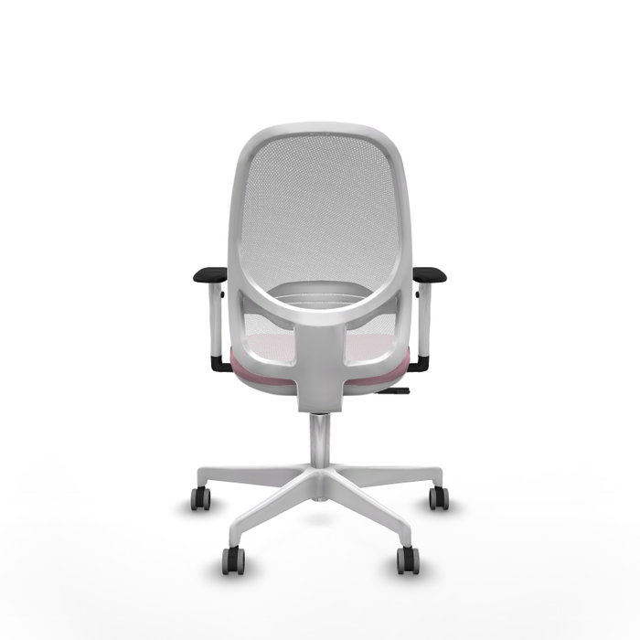 PIQUERAS Y CRESPO Silla de oficina Cilanco con mecanismo Sincro, Rosa y Blanco