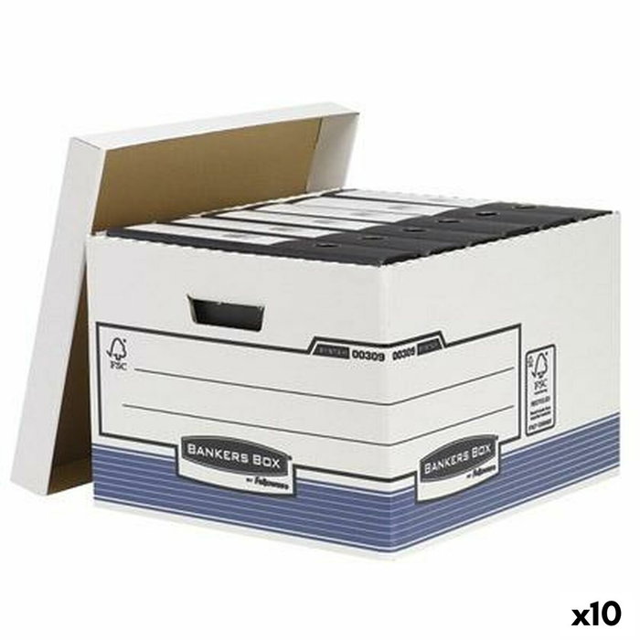 Fellowes Contenedor de Archivos Folio Azul-Blanco