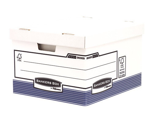 Fellowes Contenedor de Archivos Folio Azul-Blanco