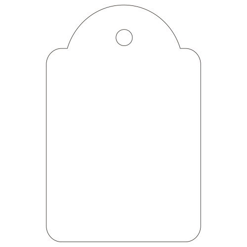 Apli Etiquetas Colgantes Blancas de Cartulina 28x43mm con Hilo