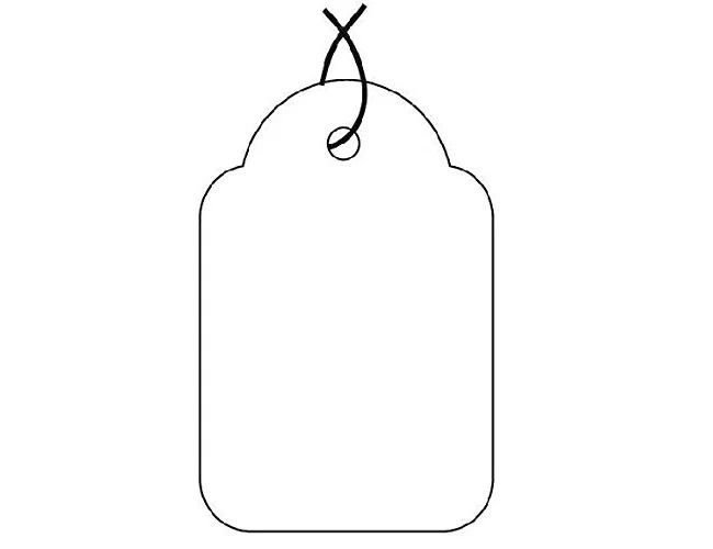 Apli Etiquetas Colgantes Blancas de Cartulina 28x43mm con Hilo