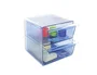 Archivo 2000 Archicubo archivo 2000 Organizador Modular Apilable 2 Cajones Plástico Azul Transparente 190x150x150 mm