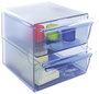 Archivo 2000 Archicubo Organizador Modular con 2 Cajones Azul Transparente