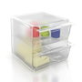 Archivo 2000 Archicubo Organizador de 2 Cajones Cristal Transparente