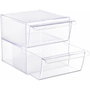 Archivo 2000 Archicubo Organizador de 2 Cajones Cristal Transparente
