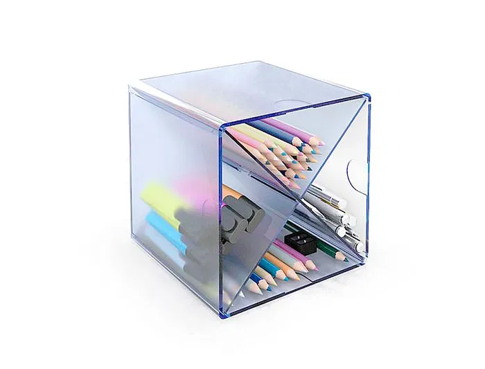 Archivo 2000 Archicubo Organizador Modular Apilable Plástico Azul TPE 150x150x150 mm con 4 Compartimentos e incluye 2 Clips de Sujeción Archivo 2000 Archicubo Organizador Modular Apilable Plástico Azul TPE 150x150x150 mm con 4 Compartimentos e incluye 2 Clips de Sujeción