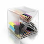 Archivo 2000 Archicubo Organizador con Divisor en Aspa 4 Compartimentos Cristal Transparente