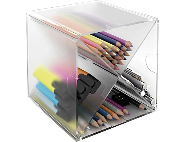 Archivo 2000 Archicubo Organizador con Divisor en Aspa 4 Compartimentos Cristal Transparente Archivo 2000 Archicubo Organizador con Divisor en Aspa 4 Compartimentos Cristal Transparente