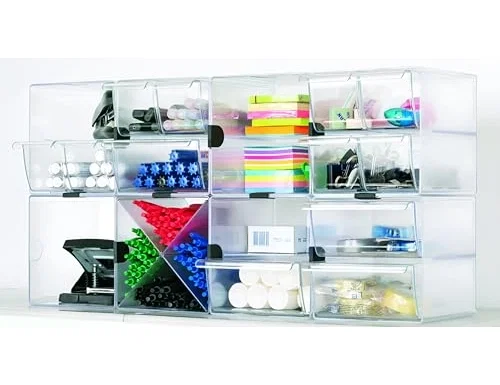 Archivo 2000 Archicubo Organizador con Divisor en Aspa 4 Compartimentos Cristal Transparente Archivo 2000 Archicubo Organizador con Divisor en Aspa 4 Compartimentos Cristal Transparente