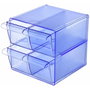 Archivo 2000 Archicubo Organizador Modular de 4 Cajones Azul Transparente