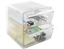 Archivo 2000 Archicubo Organizador de 4 Cajones Cristal Transparente